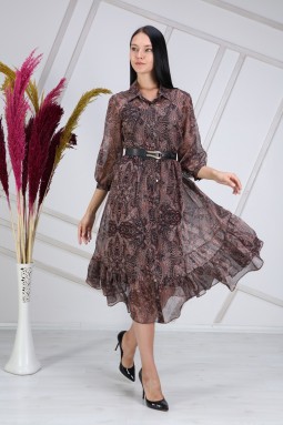 Shawl Pattern Claret burgundy Dress