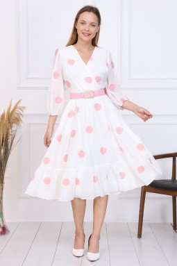 Pink Polka Dot French Dress